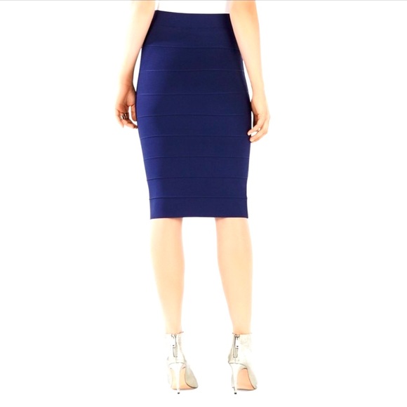 BCBG MAXAZRIA Blue Power Bandage Skirt SMALL - Picture 2 of 6